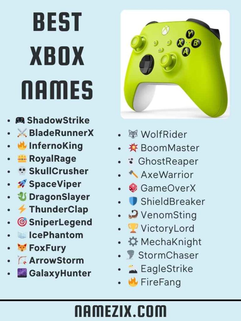Best Xbox Names