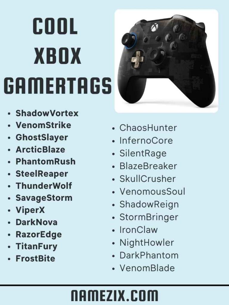 Cool Xbox Gamertags