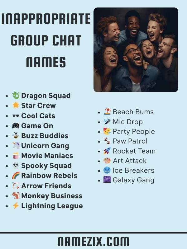 funny group chat name inappropriate