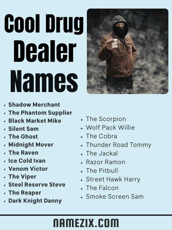 Cool Drug Dealer Names