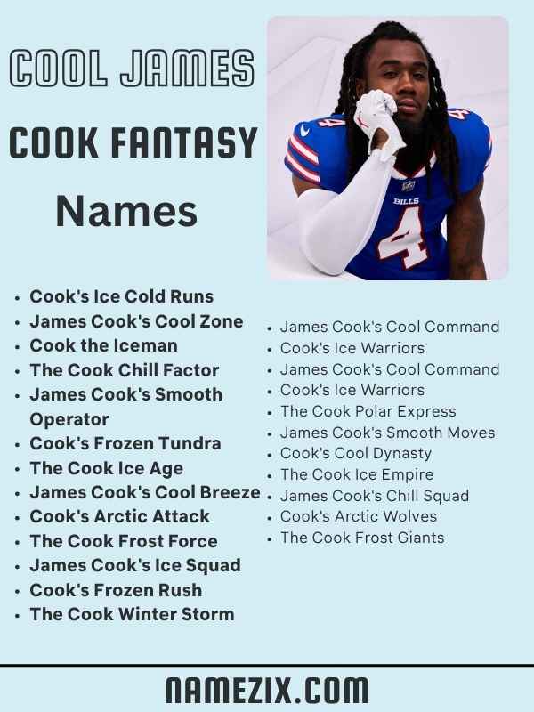 Cool James Cook Fantasy Names
