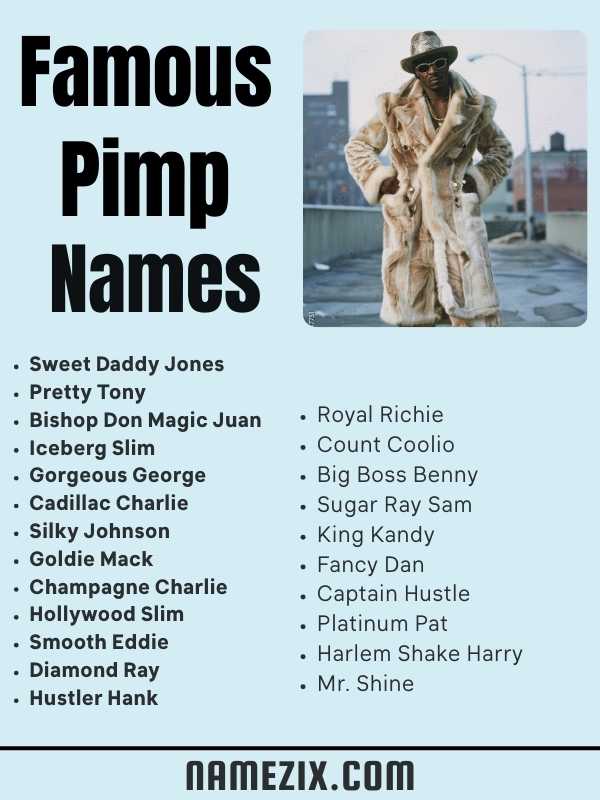 Famouss Pimp Names