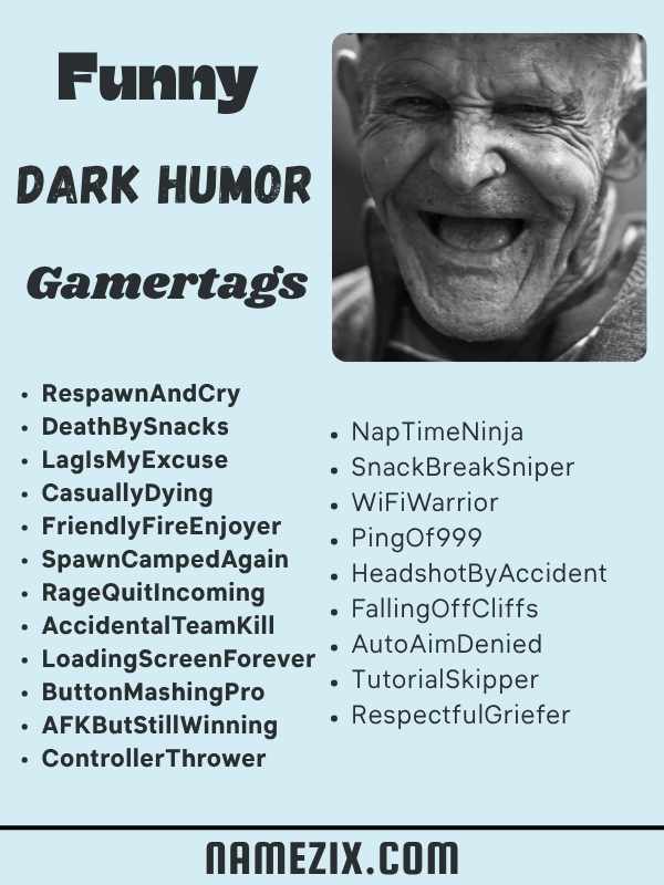 Funny Dark Humor Gamertags