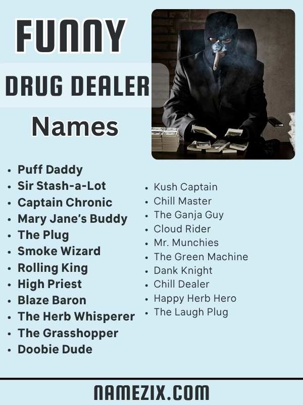 Funny Drug Dealer Names