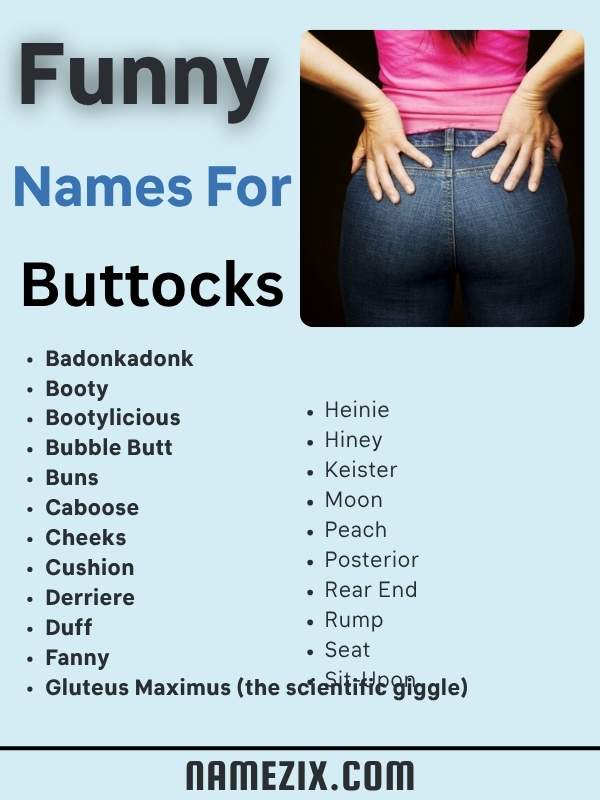 Funny Names for Buttocks
