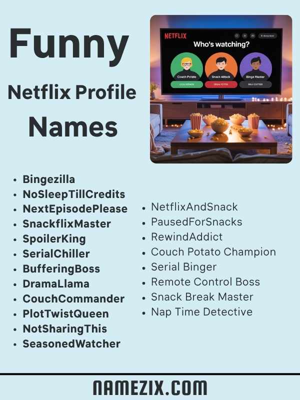 Funny Netflix Profile Names