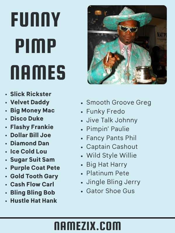 Funny Pimp Names