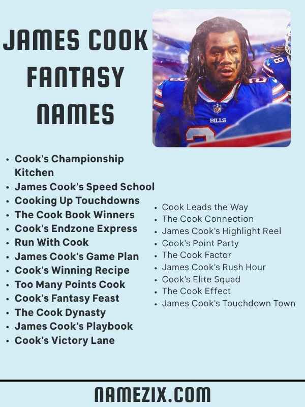 James Cook Fantasy Names
