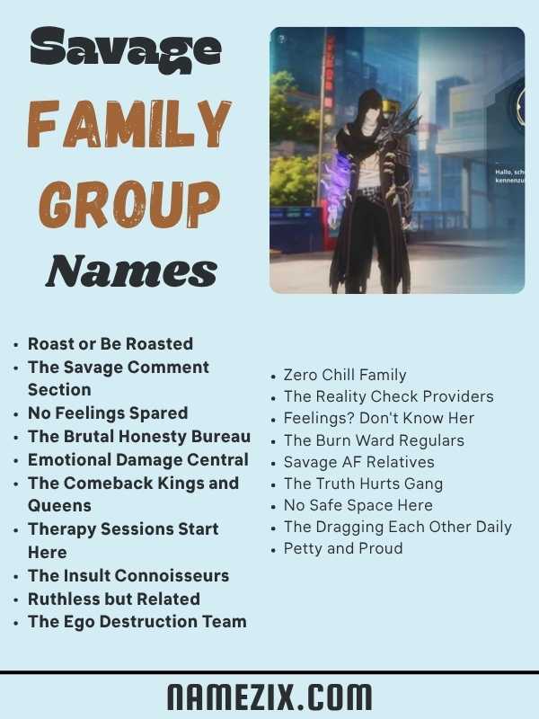 Savage Family Group Names