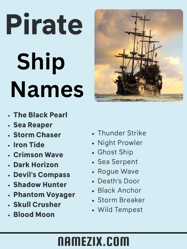 Best Pirate Ship Names