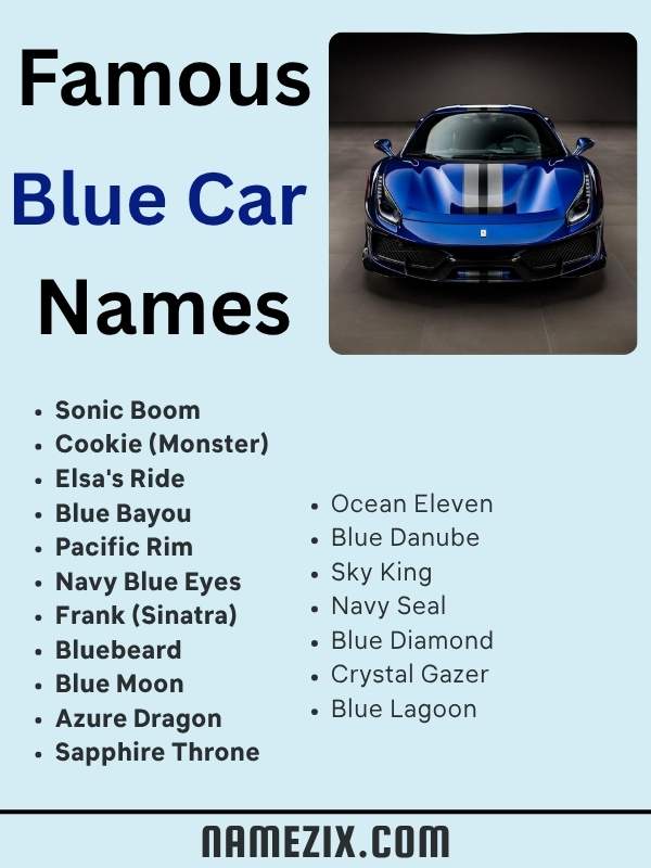 Famous Blue Car Names