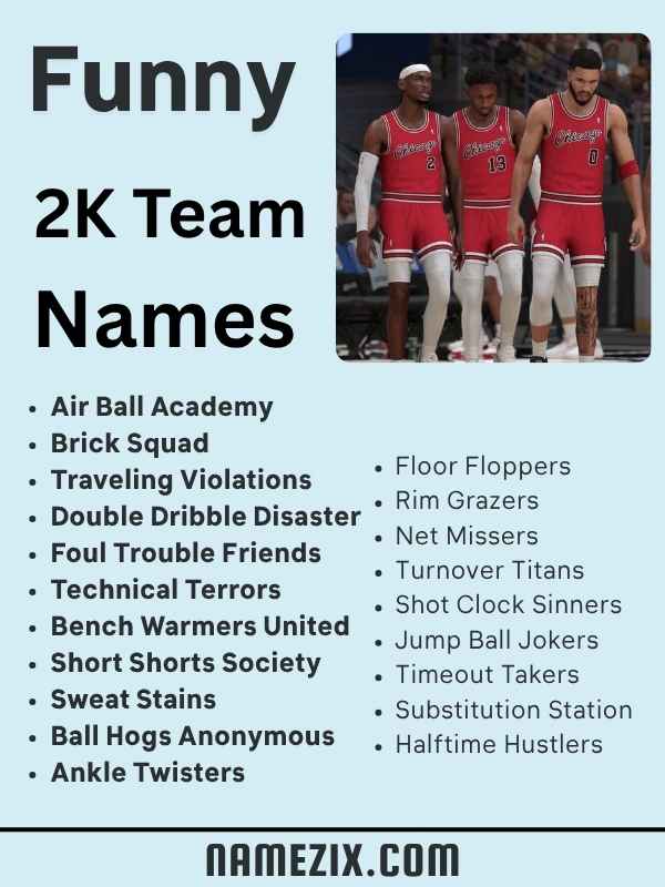 Funny 2K Team Names