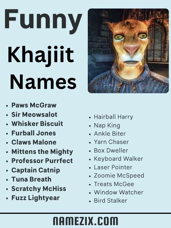 Funny Khajiit Names