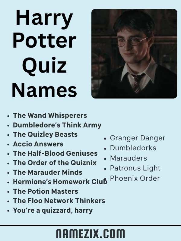 Harry Potter Quiz Names