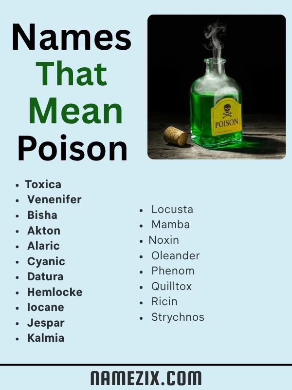 Names That Mean Poison 