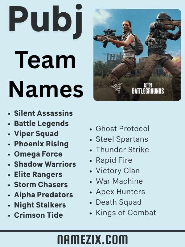 PUBG Team Names