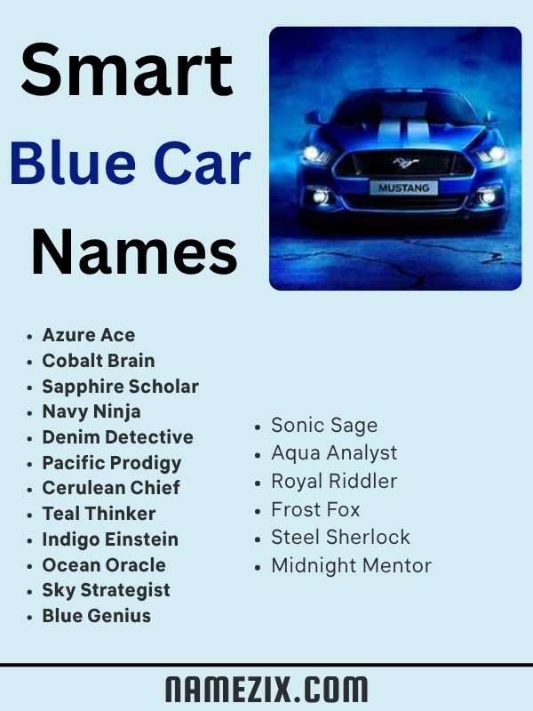 Smart Blue Car Names