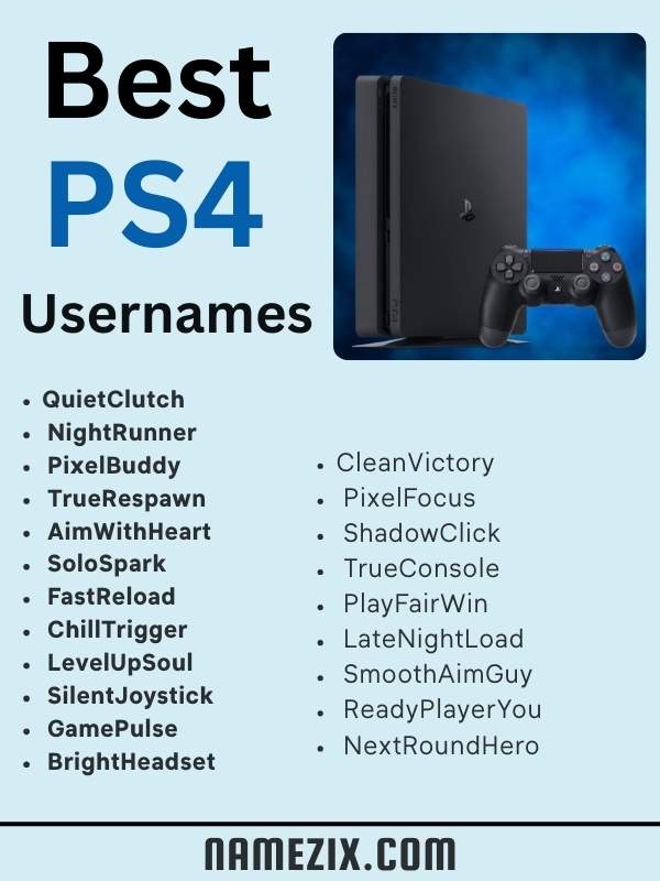 Best PS4 Usernames