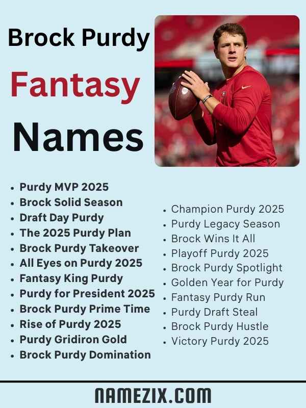 Brock Purdy Fantasy Names
