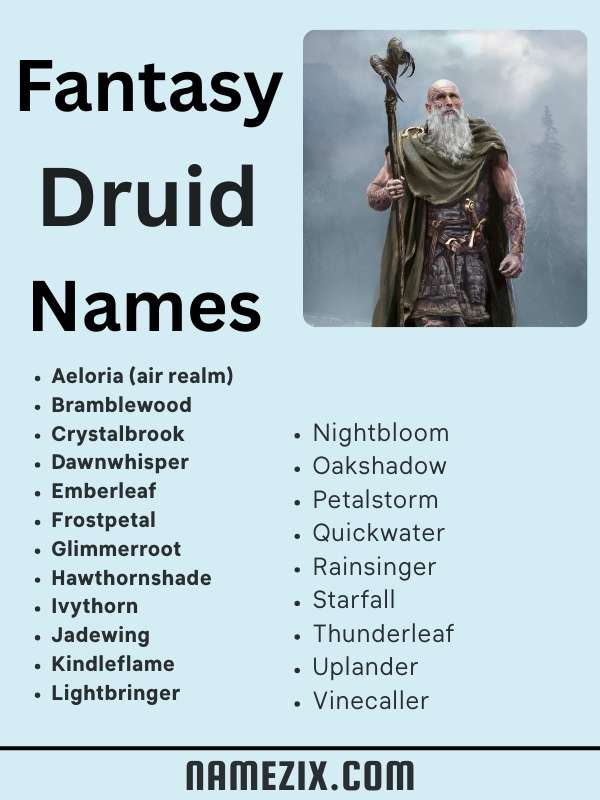 Fantasy Druid Names