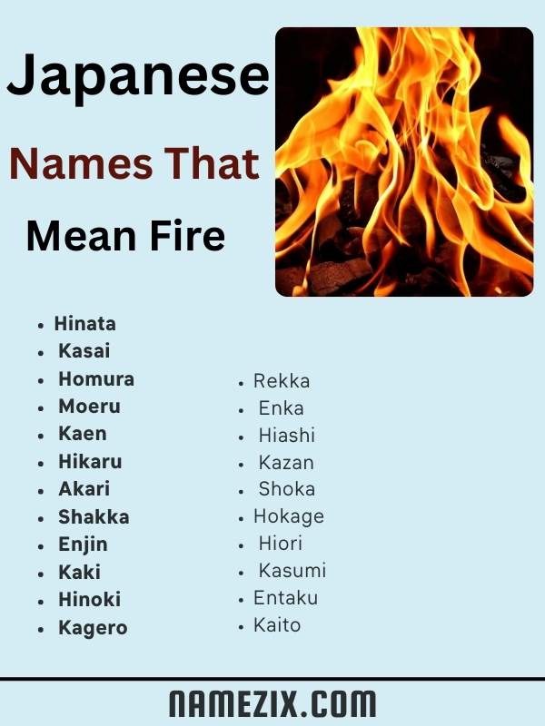 Japanese Names That Mean Fire