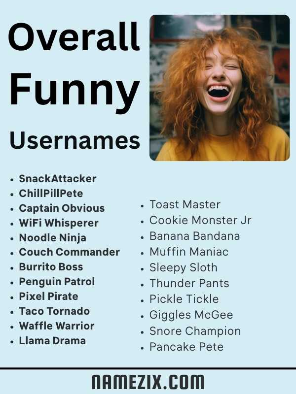 Overall Funny Usernames