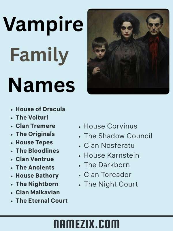 Vampire Family Names